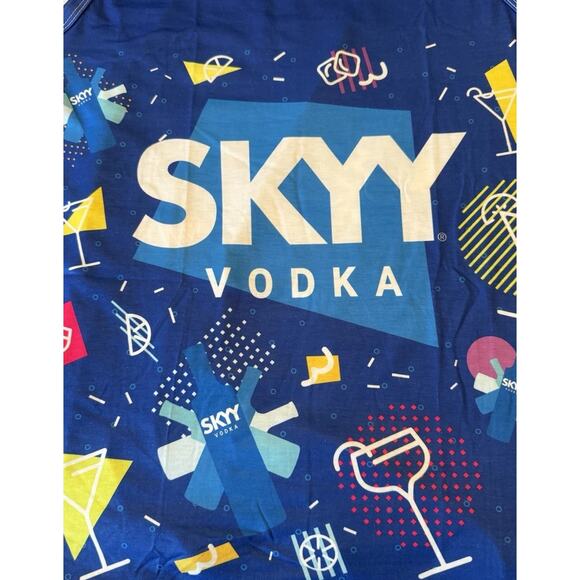 SKYY Vodka Men’s Large PRIDE Tank Top - Blue Cocktails Design Polyester New - Picture 3 of 14